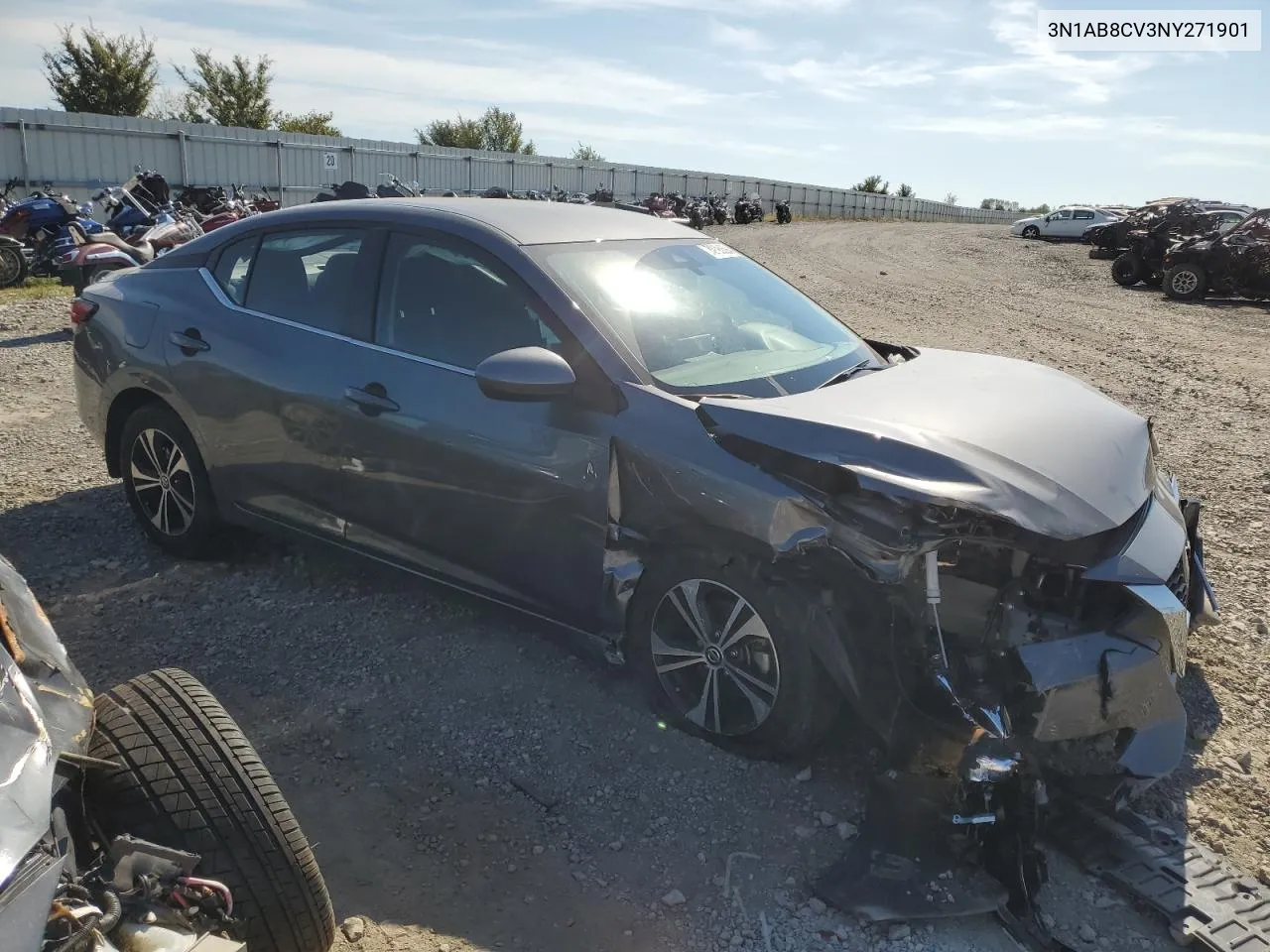 2022 Nissan Sentra Sv VIN: 3N1AB8CV3NY271901 Lot: 72195694