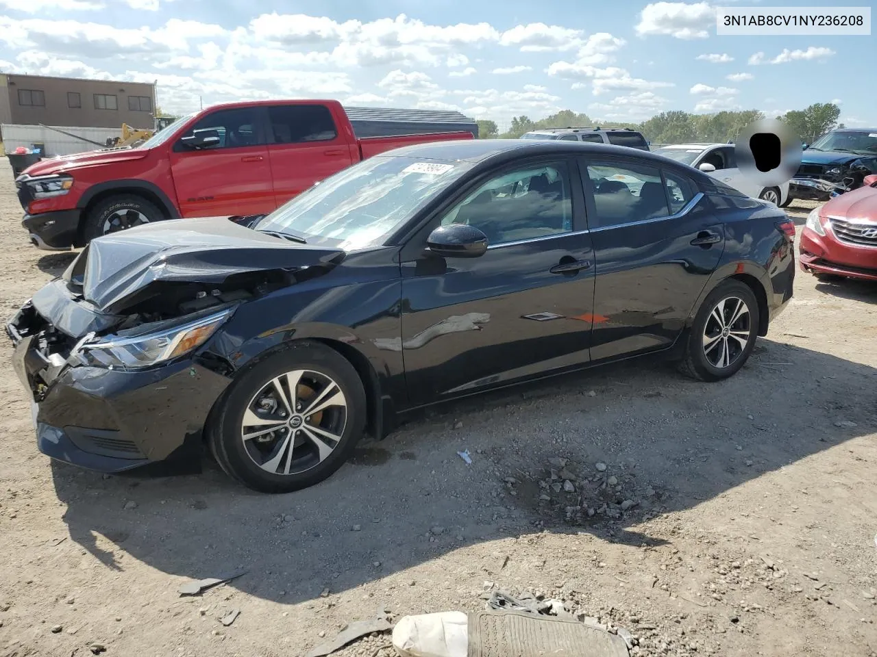 3N1AB8CV1NY236208 2022 Nissan Sentra Sv