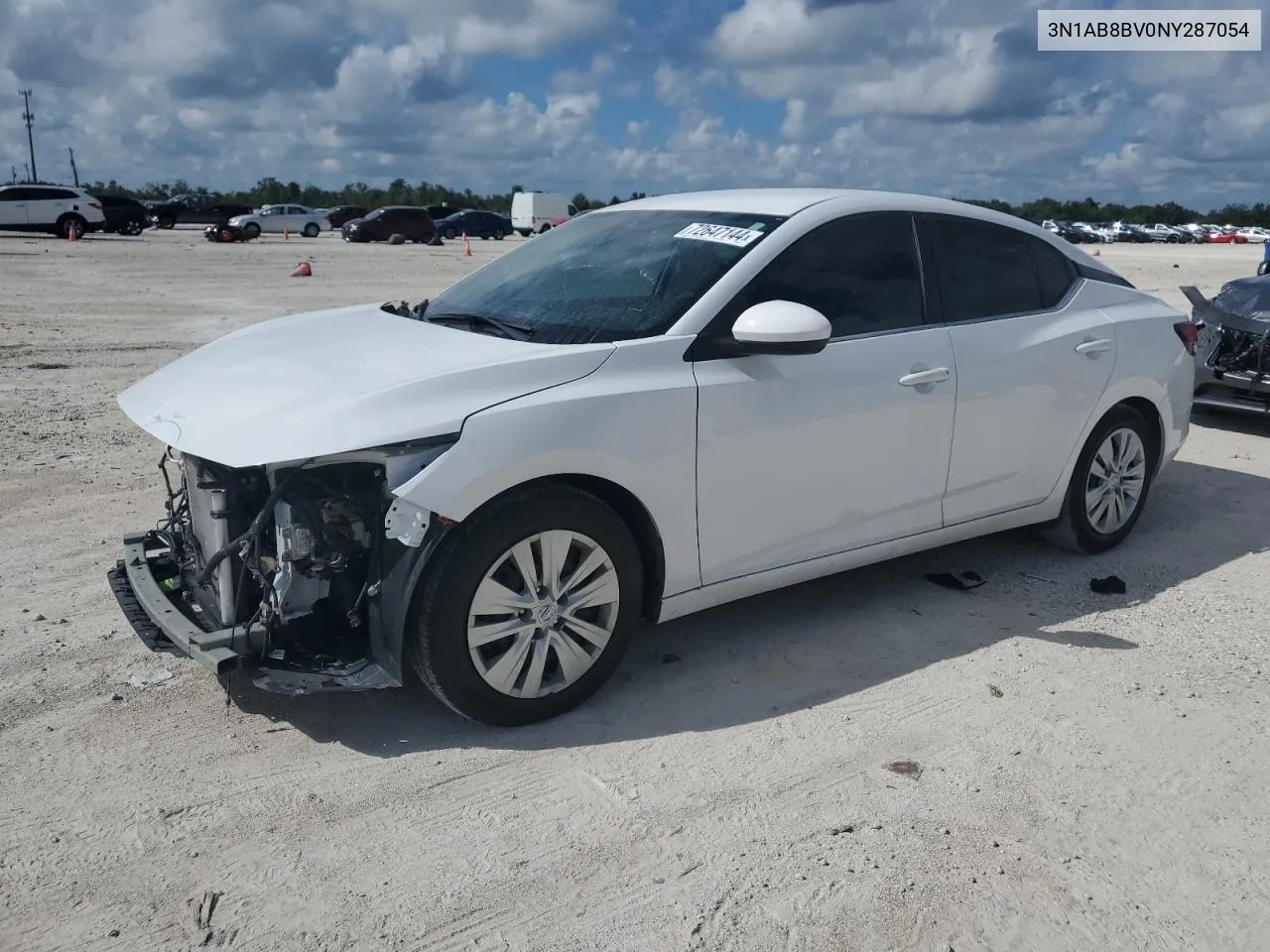 2022 Nissan Sentra S VIN: 3N1AB8BV0NY287054 Lot: 72647144