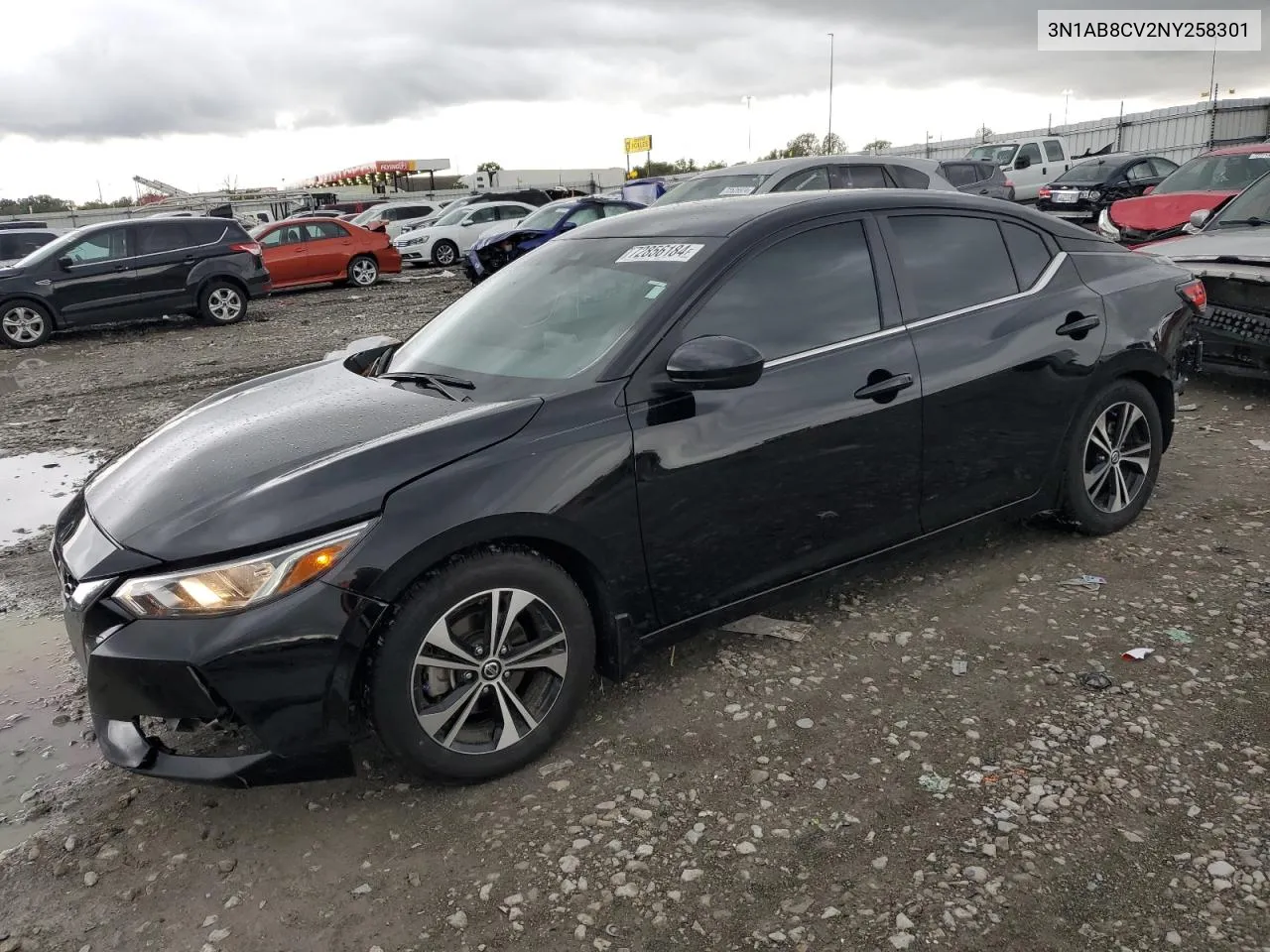 3N1AB8CV2NY258301 2022 Nissan Sentra Sv