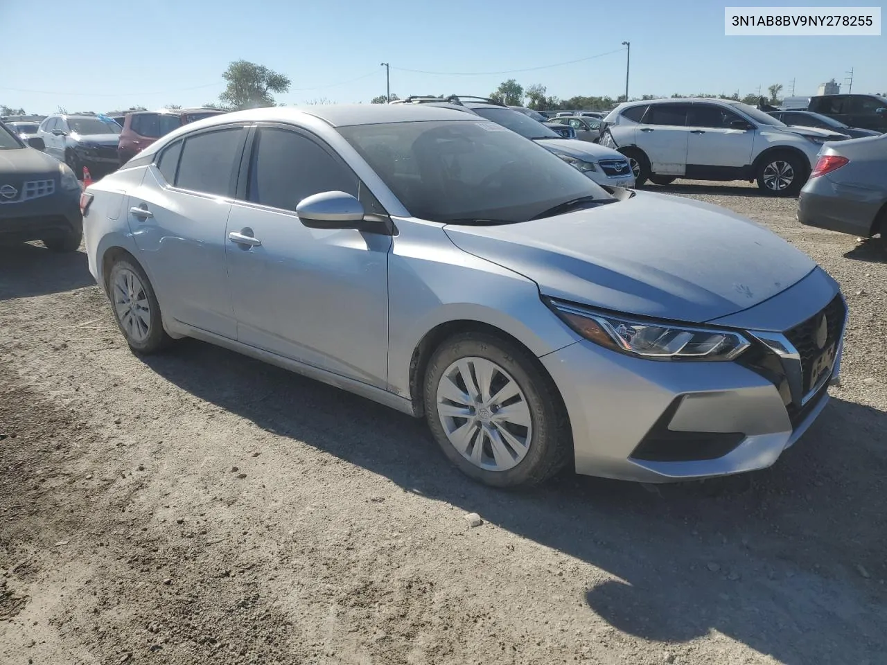 2022 Nissan Sentra S VIN: 3N1AB8BV9NY278255 Lot: 73013394