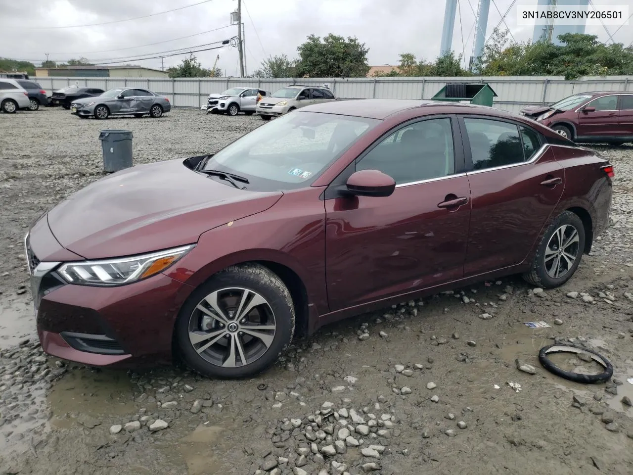 2022 Nissan Sentra Sv VIN: 3N1AB8CV3NY206501 Lot: 73018504