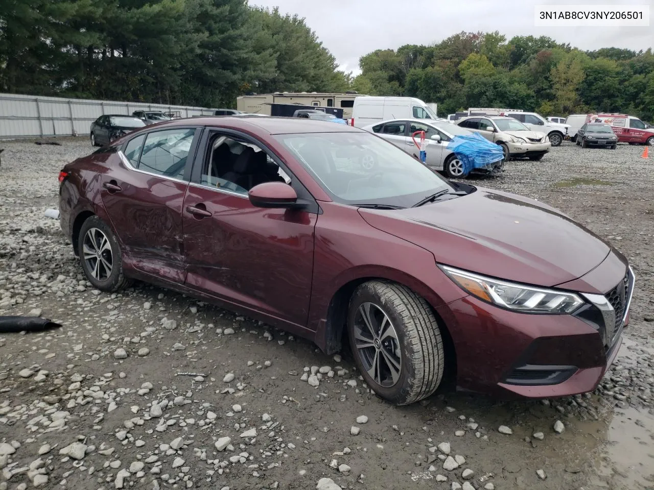 3N1AB8CV3NY206501 2022 Nissan Sentra Sv