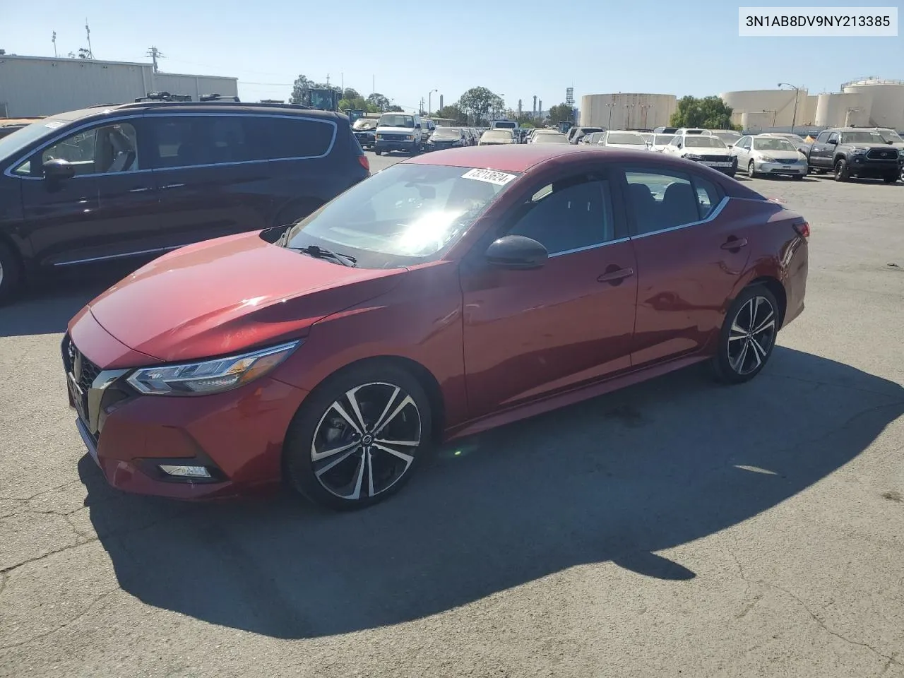 2022 Nissan Sentra Sr VIN: 3N1AB8DV9NY213385 Lot: 73213624