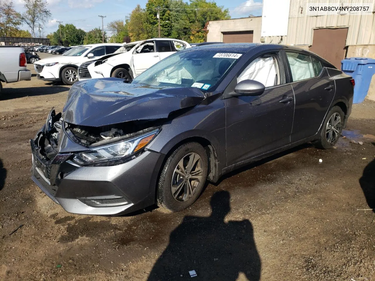 2022 Nissan Sentra Sv VIN: 3N1AB8CV4NY208757 Lot: 73706614