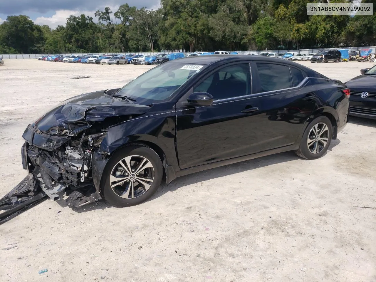 2022 Nissan Sentra Sv VIN: 3N1AB8CV4NY299092 Lot: 73770534