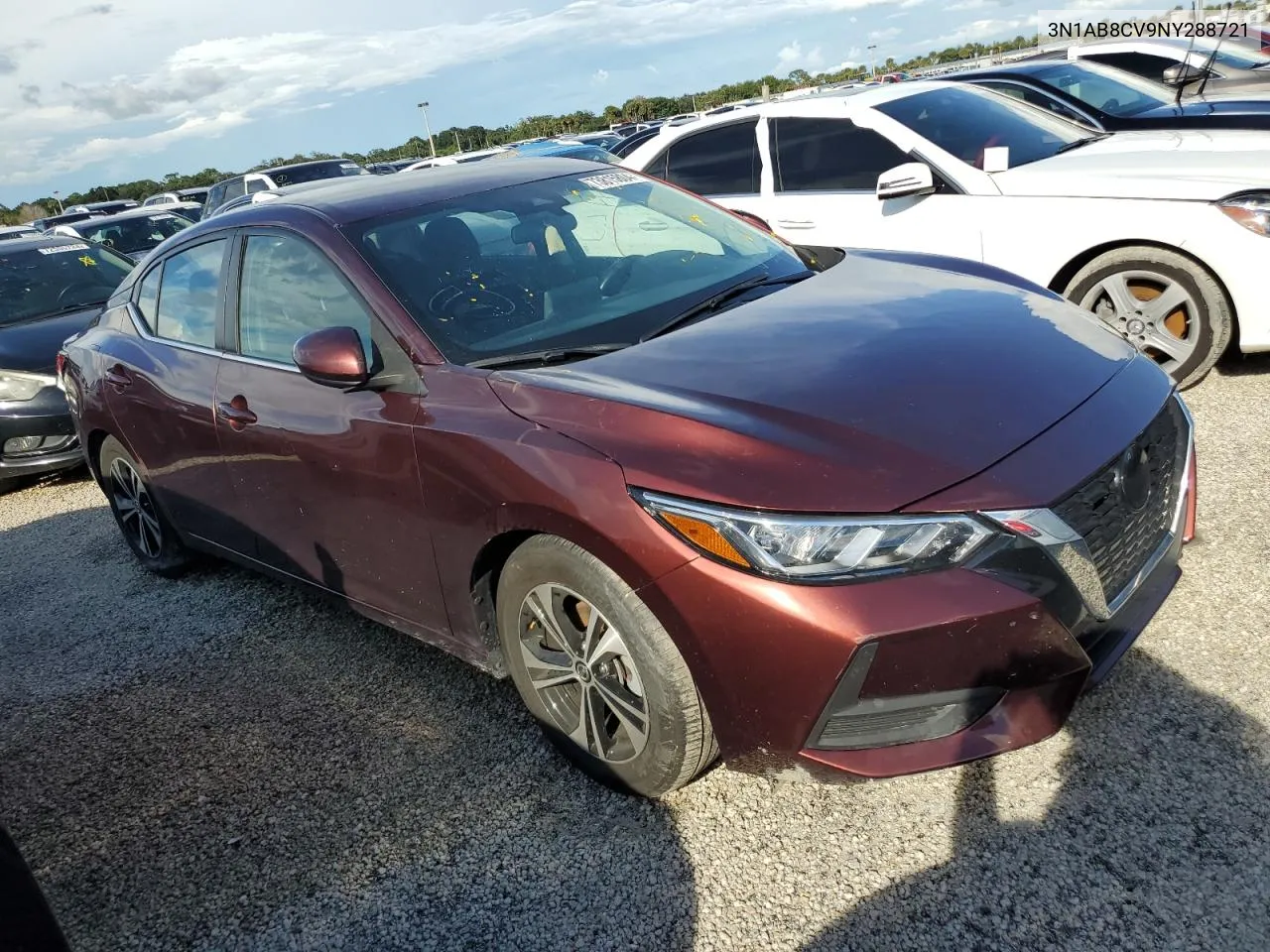 2022 Nissan Sentra Sv VIN: 3N1AB8CV9NY288721 Lot: 73815804