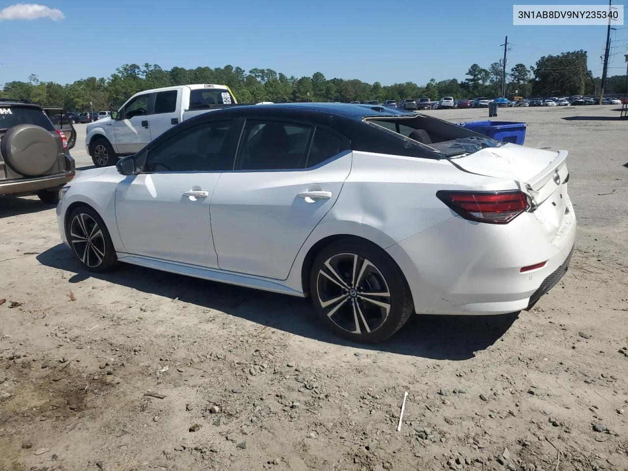 2022 Nissan Sentra Sr VIN: 3N1AB8DV9NY235340 Lot: 73825494