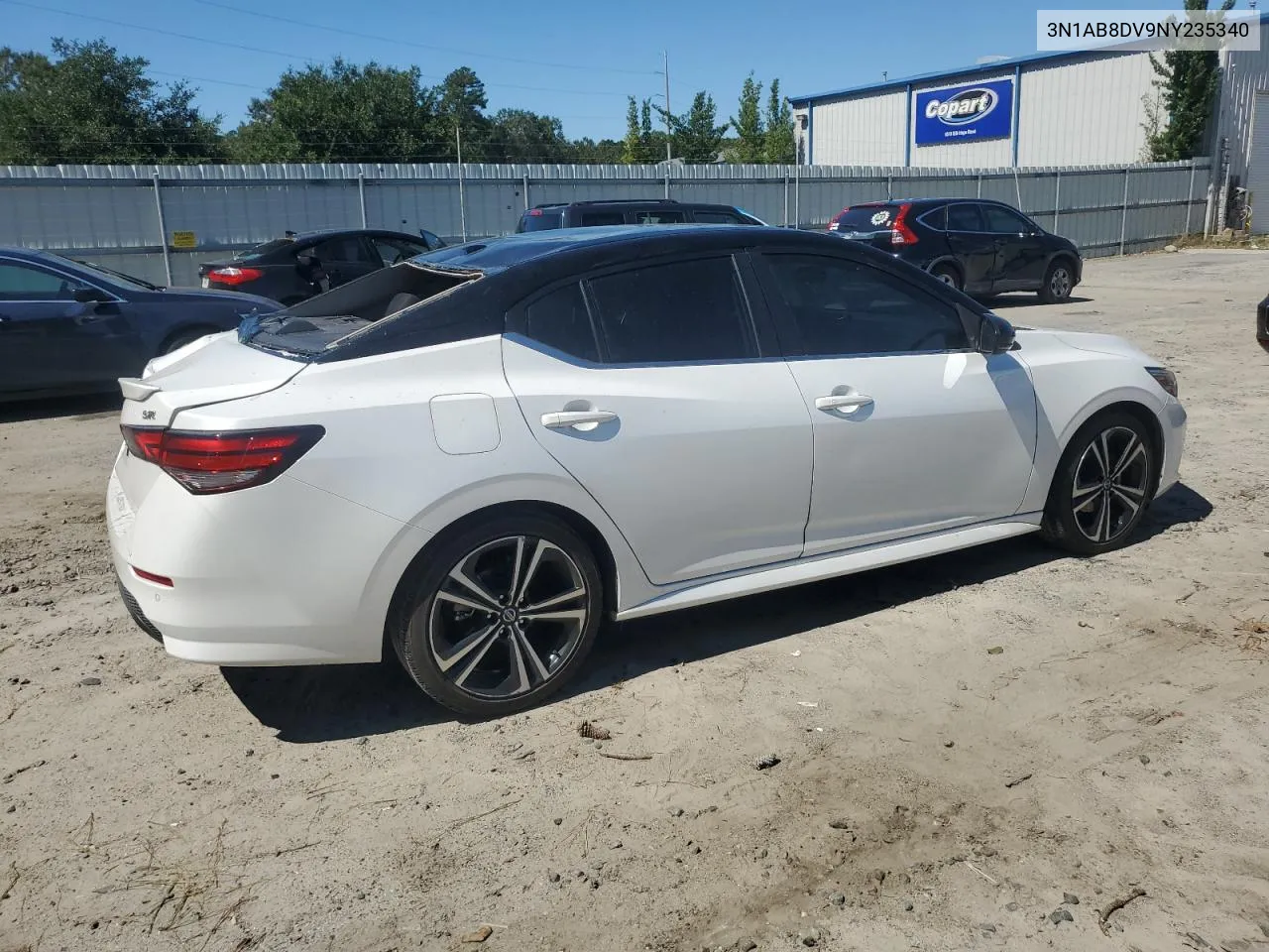 2022 Nissan Sentra Sr VIN: 3N1AB8DV9NY235340 Lot: 73825494