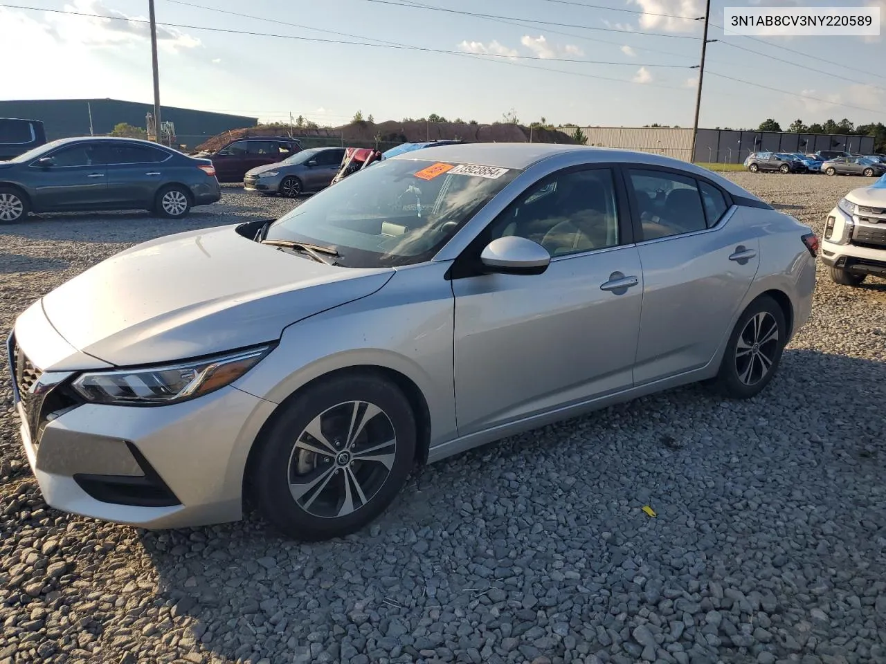 2022 Nissan Sentra Sv VIN: 3N1AB8CV3NY220589 Lot: 73923854