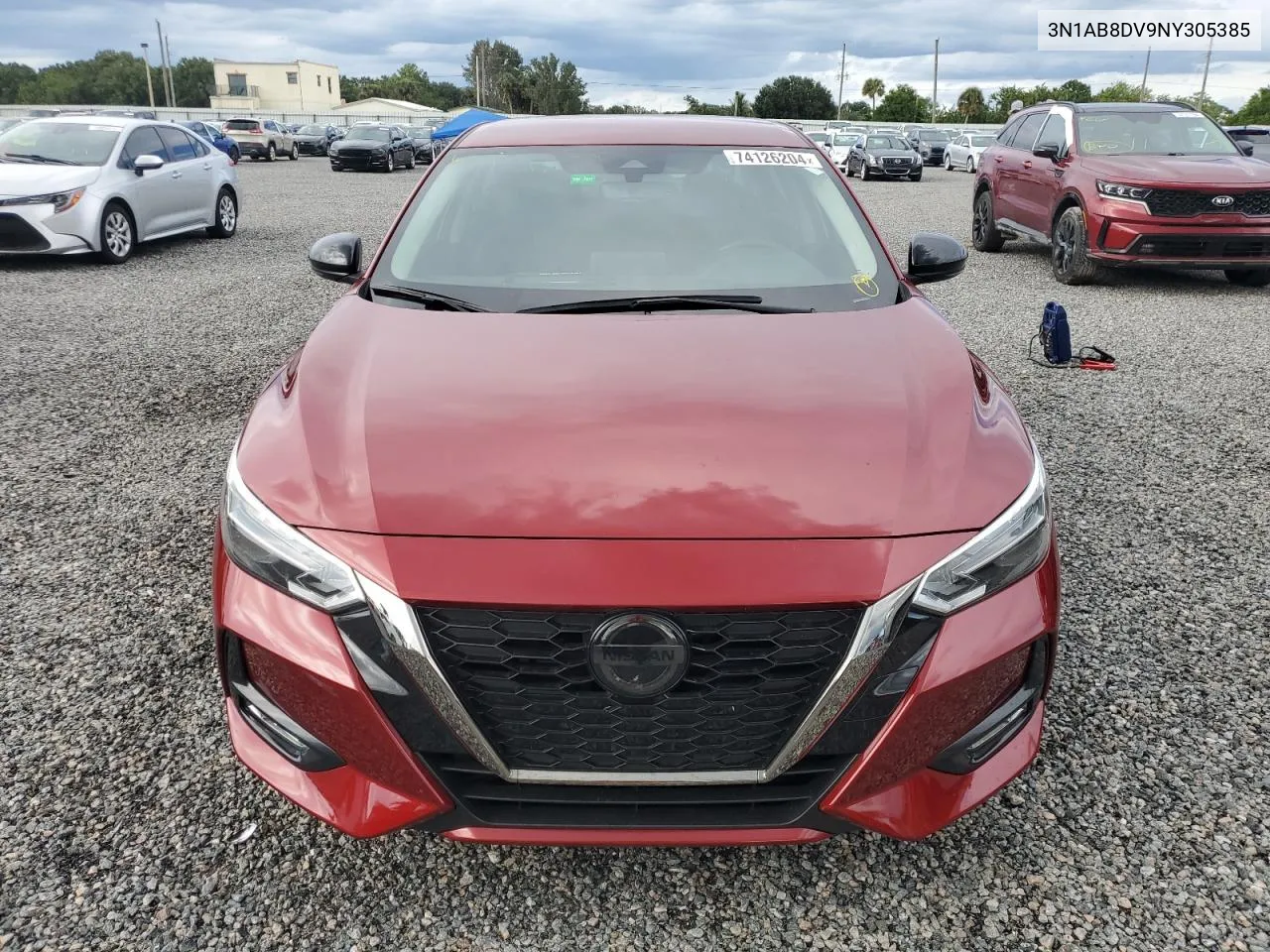 2022 Nissan Sentra Sr VIN: 3N1AB8DV9NY305385 Lot: 74126204