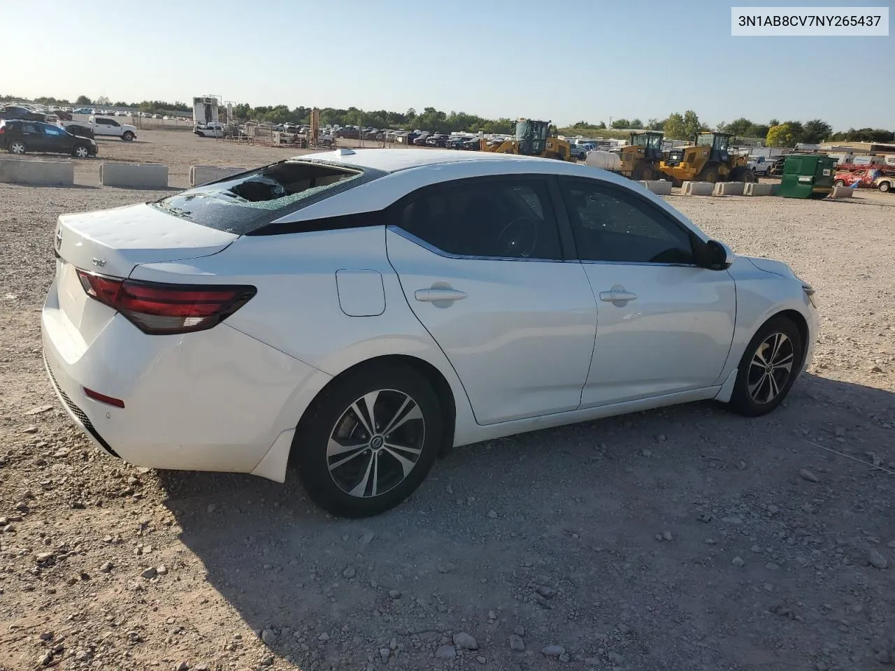 2022 Nissan Sentra Sv VIN: 3N1AB8CV7NY265437 Lot: 74262554