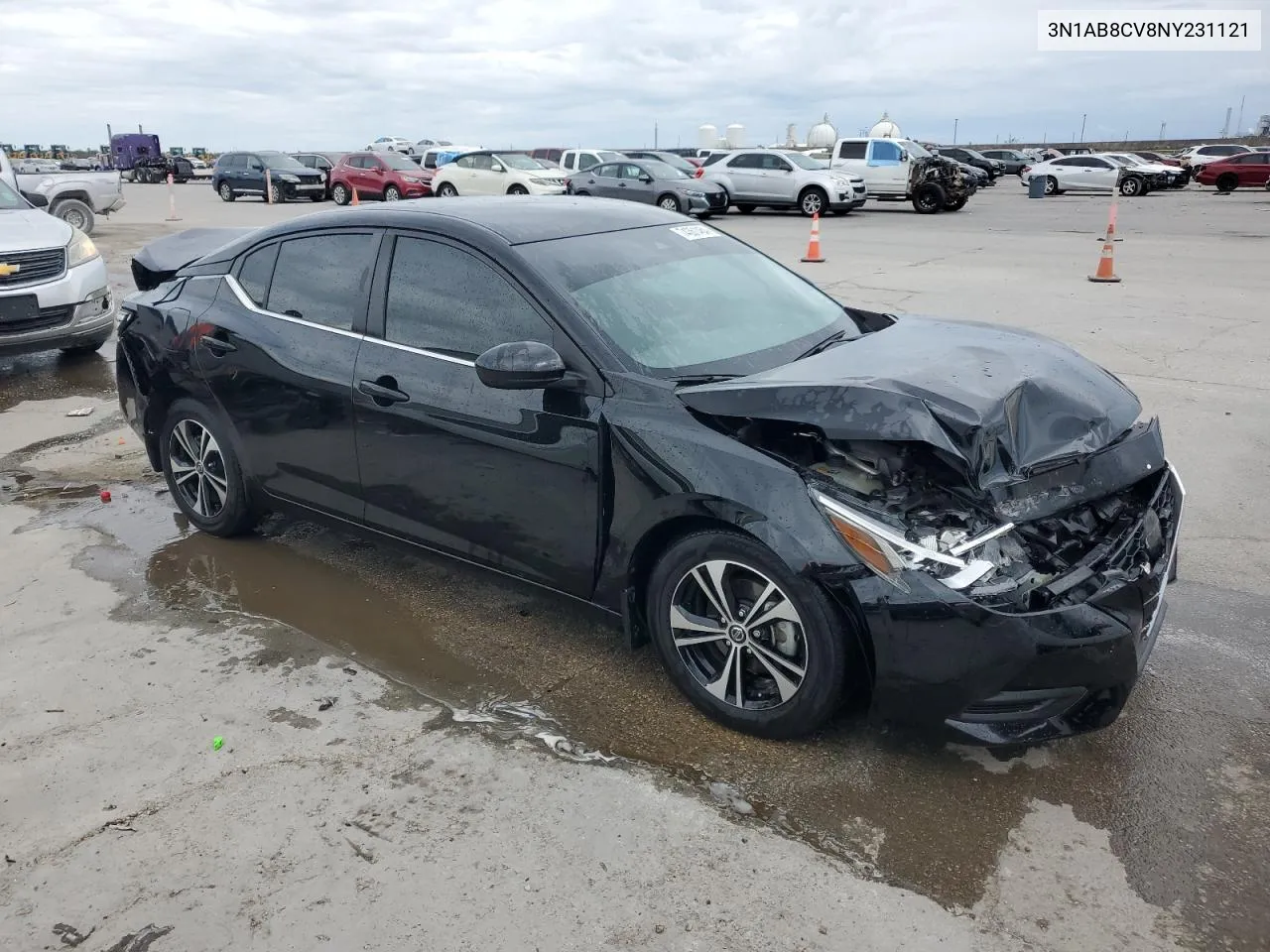 2022 Nissan Sentra Sv VIN: 3N1AB8CV8NY231121 Lot: 74361464