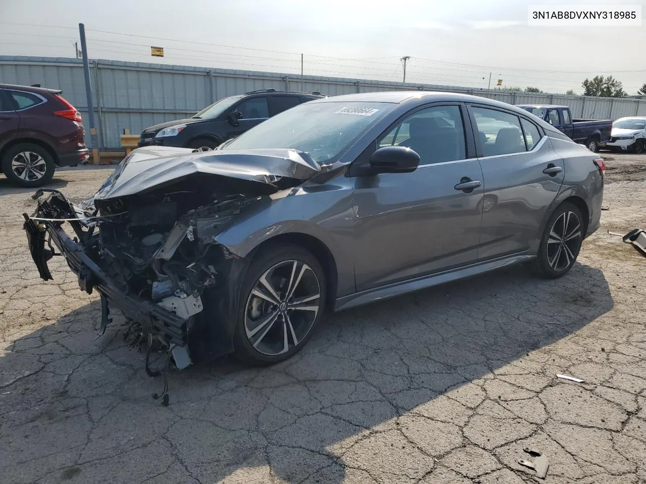 2022 Nissan Sentra Sr VIN: 3N1AB8DVXNY318985 Lot: 74608944