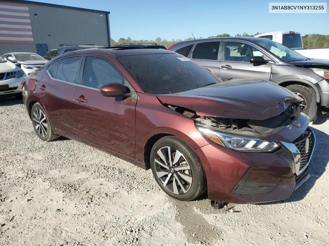 2022 Nissan Sentra Sv VIN: 3N1AB8CV1NY313255 Lot: 74709654