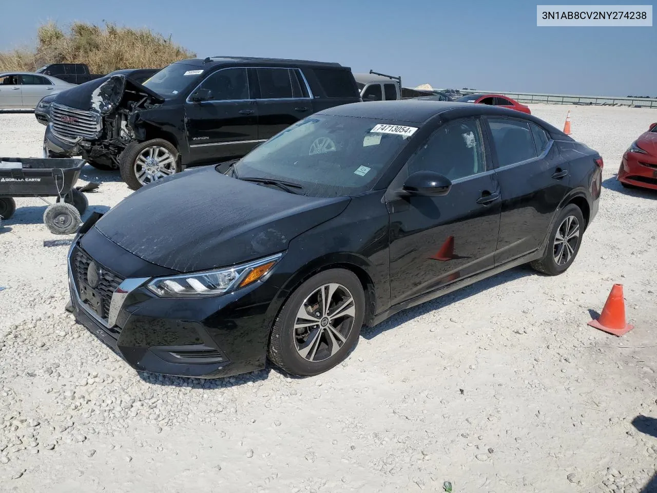 2022 Nissan Sentra Sv VIN: 3N1AB8CV2NY274238 Lot: 74713054