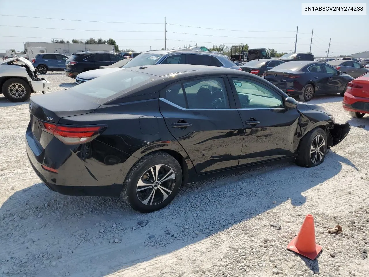 2022 Nissan Sentra Sv VIN: 3N1AB8CV2NY274238 Lot: 74713054