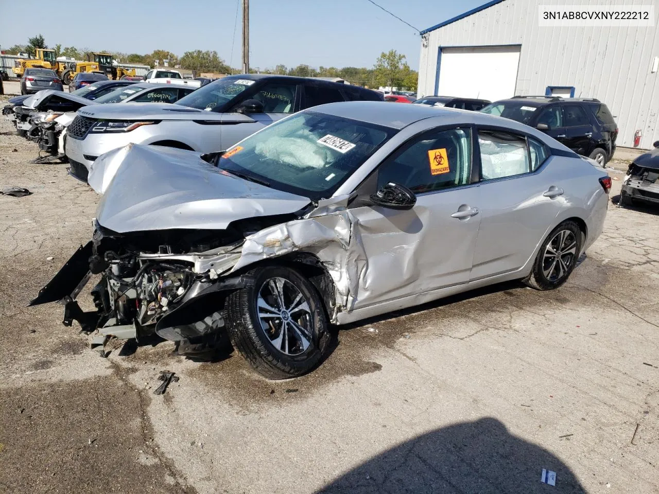 2022 Nissan Sentra Sv VIN: 3N1AB8CVXNY222212 Lot: 74826474