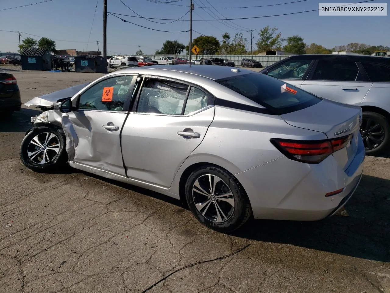 2022 Nissan Sentra Sv VIN: 3N1AB8CVXNY222212 Lot: 74826474