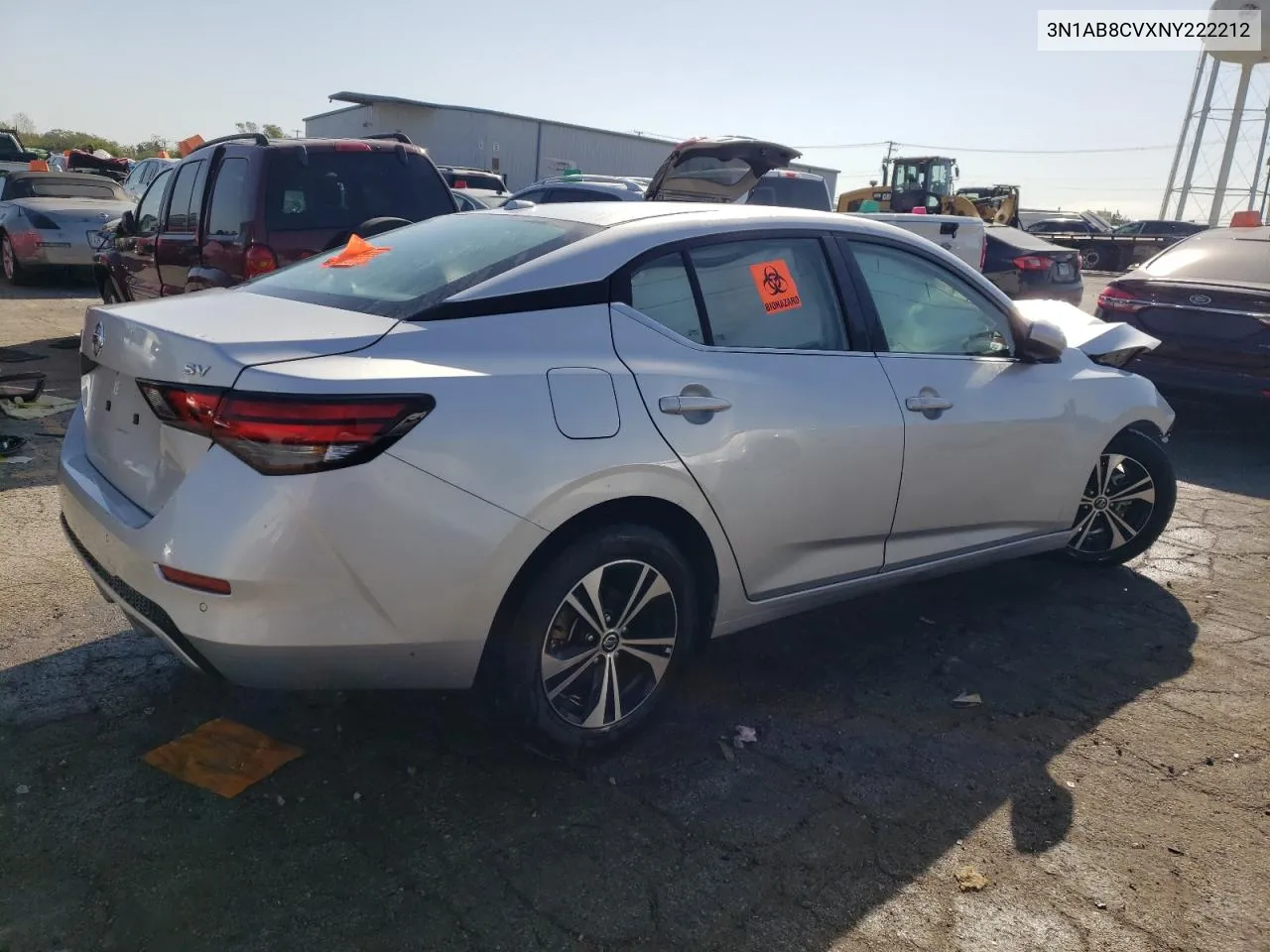 2022 Nissan Sentra Sv VIN: 3N1AB8CVXNY222212 Lot: 74826474