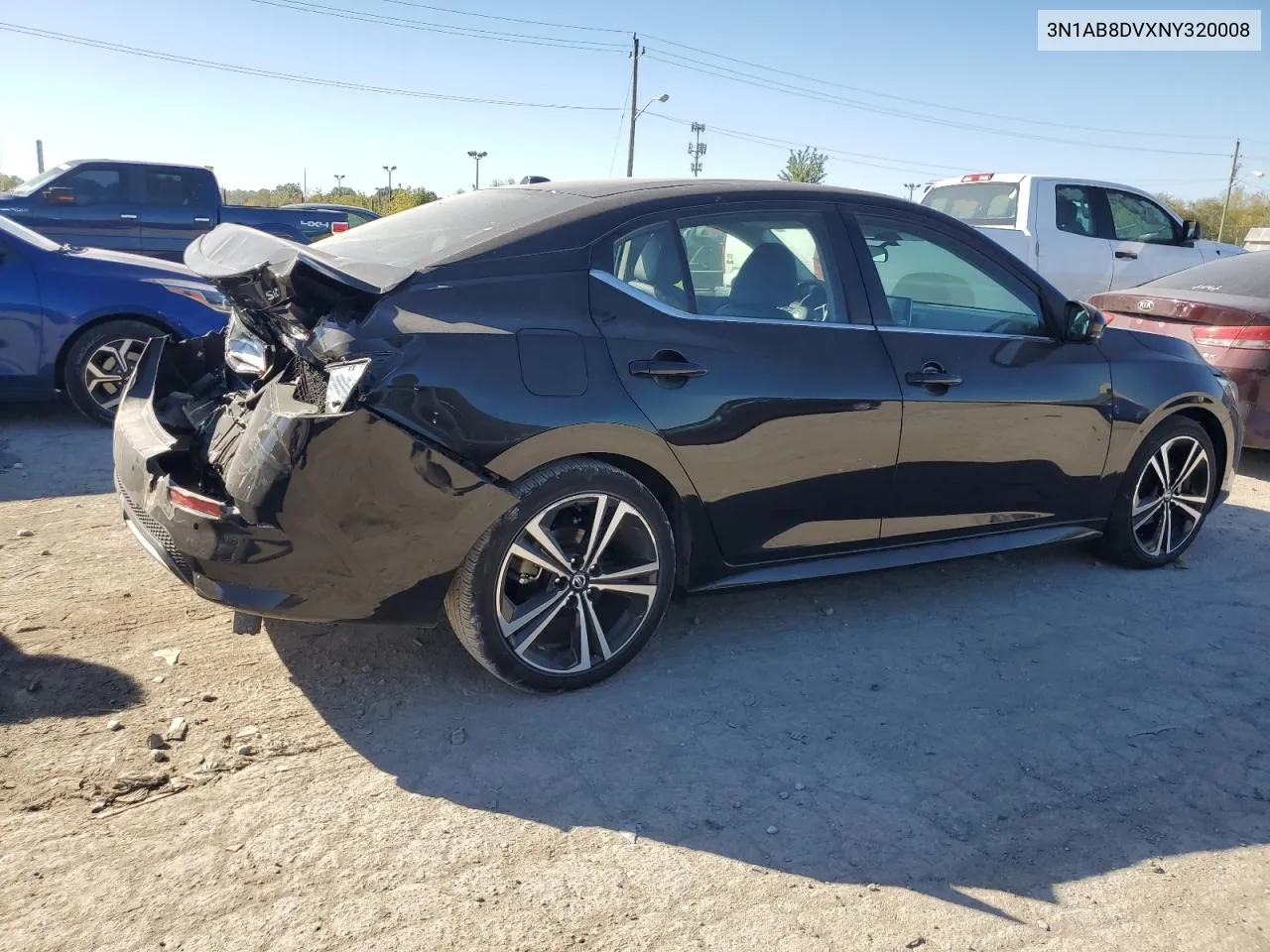 2022 Nissan Sentra Sr VIN: 3N1AB8DVXNY320008 Lot: 74975544