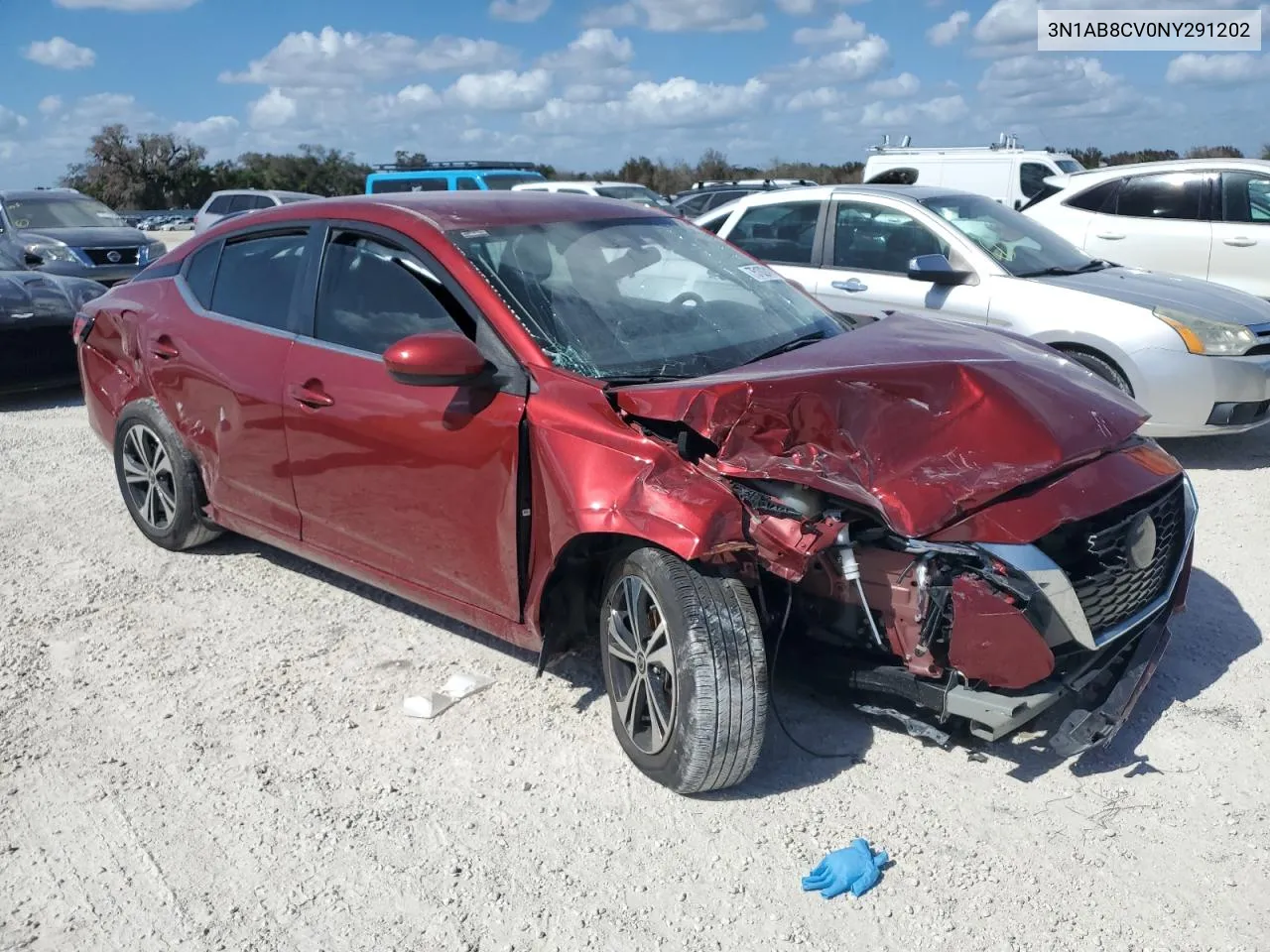 2022 Nissan Sentra Sv VIN: 3N1AB8CV0NY291202 Lot: 75102414