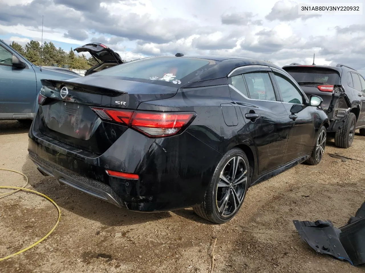 2022 Nissan Sentra Sr VIN: 3N1AB8DV3NY220932 Lot: 75276894