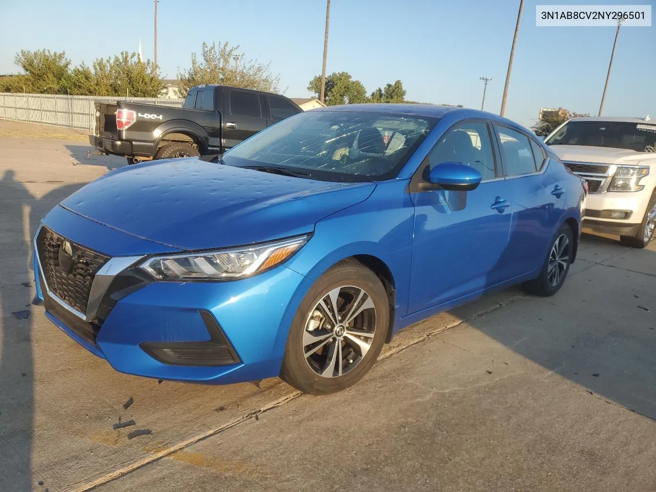 2022 Nissan Sentra Sv VIN: 3N1AB8CV2NY296501 Lot: 75337854