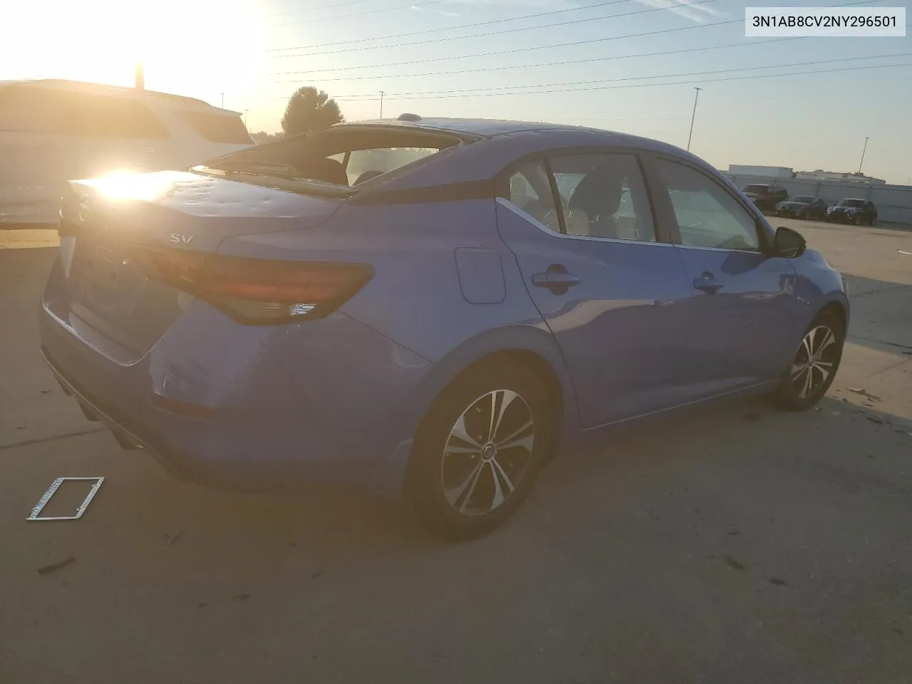 2022 Nissan Sentra Sv VIN: 3N1AB8CV2NY296501 Lot: 75337854