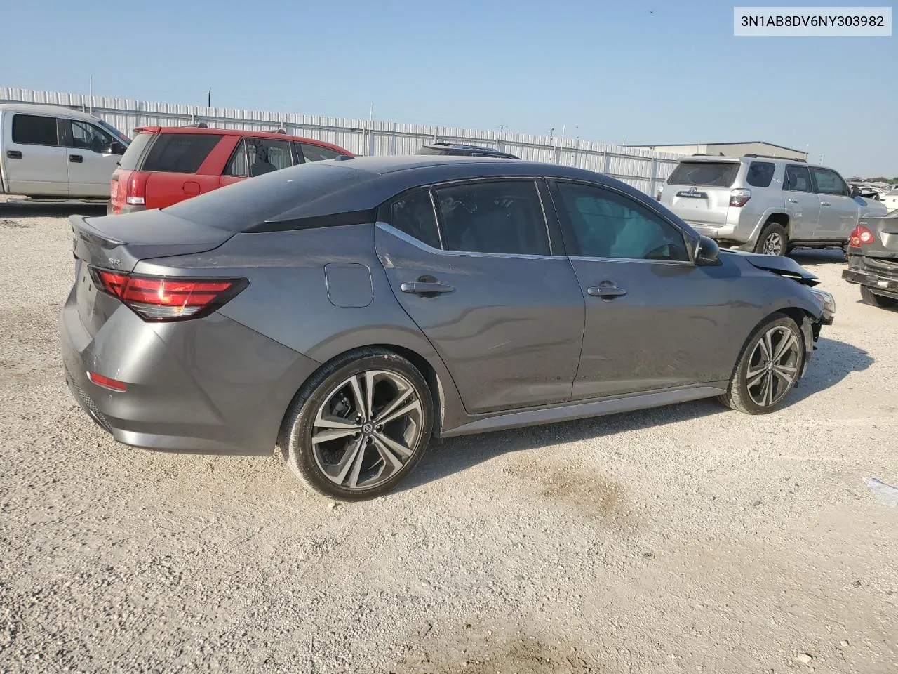 2022 Nissan Sentra Sr VIN: 3N1AB8DV6NY303982 Lot: 75355714