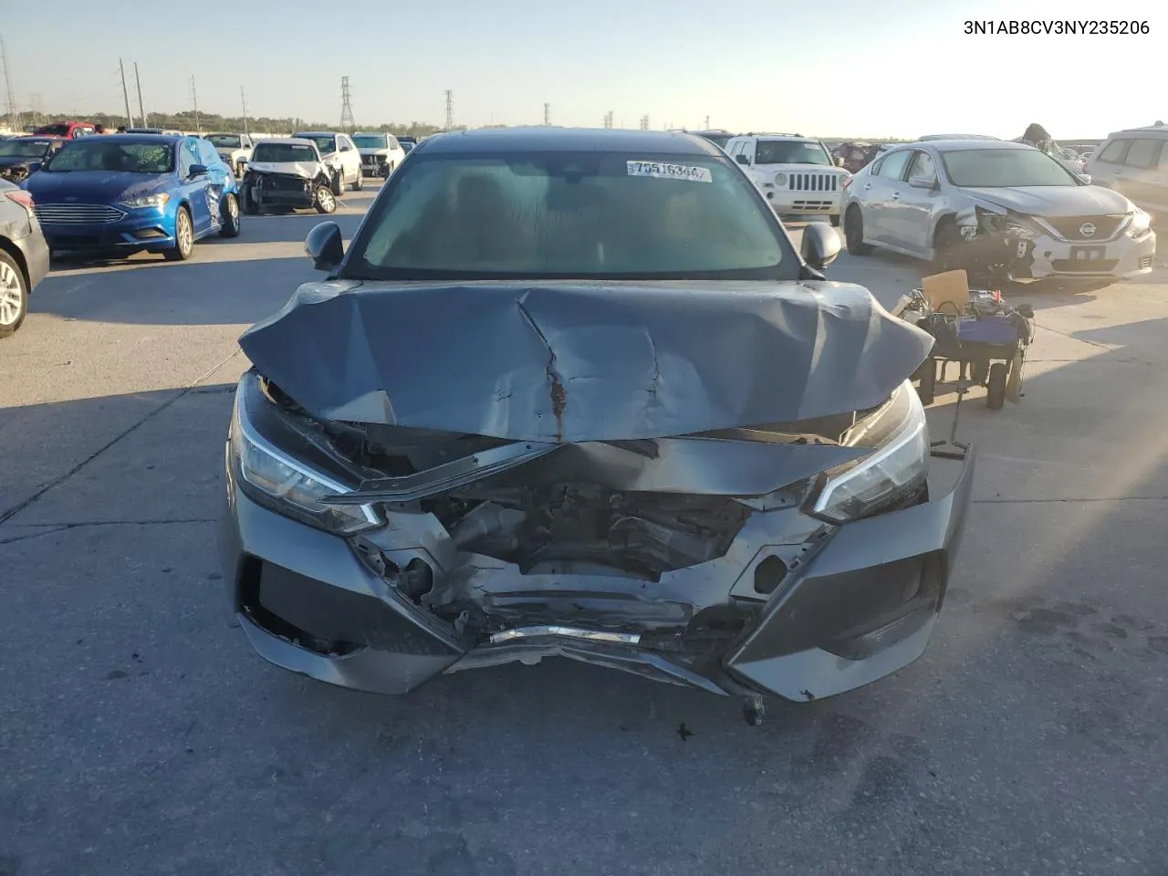 2022 Nissan Sentra Sv VIN: 3N1AB8CV3NY235206 Lot: 75516344