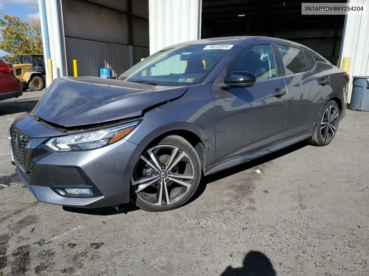 2022 Nissan Sentra Sr VIN: 3N1AB8DV8NY254204 Lot: 75533094