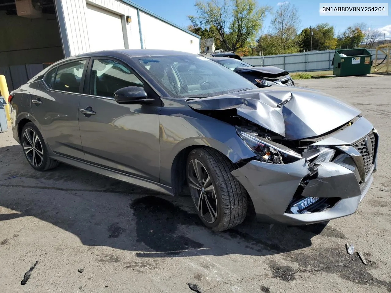 2022 Nissan Sentra Sr VIN: 3N1AB8DV8NY254204 Lot: 75533094