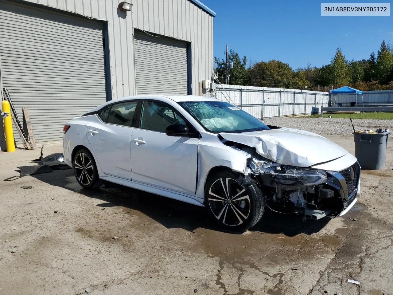 2022 Nissan Sentra Sr VIN: 3N1AB8DV3NY305172 Lot: 75642594