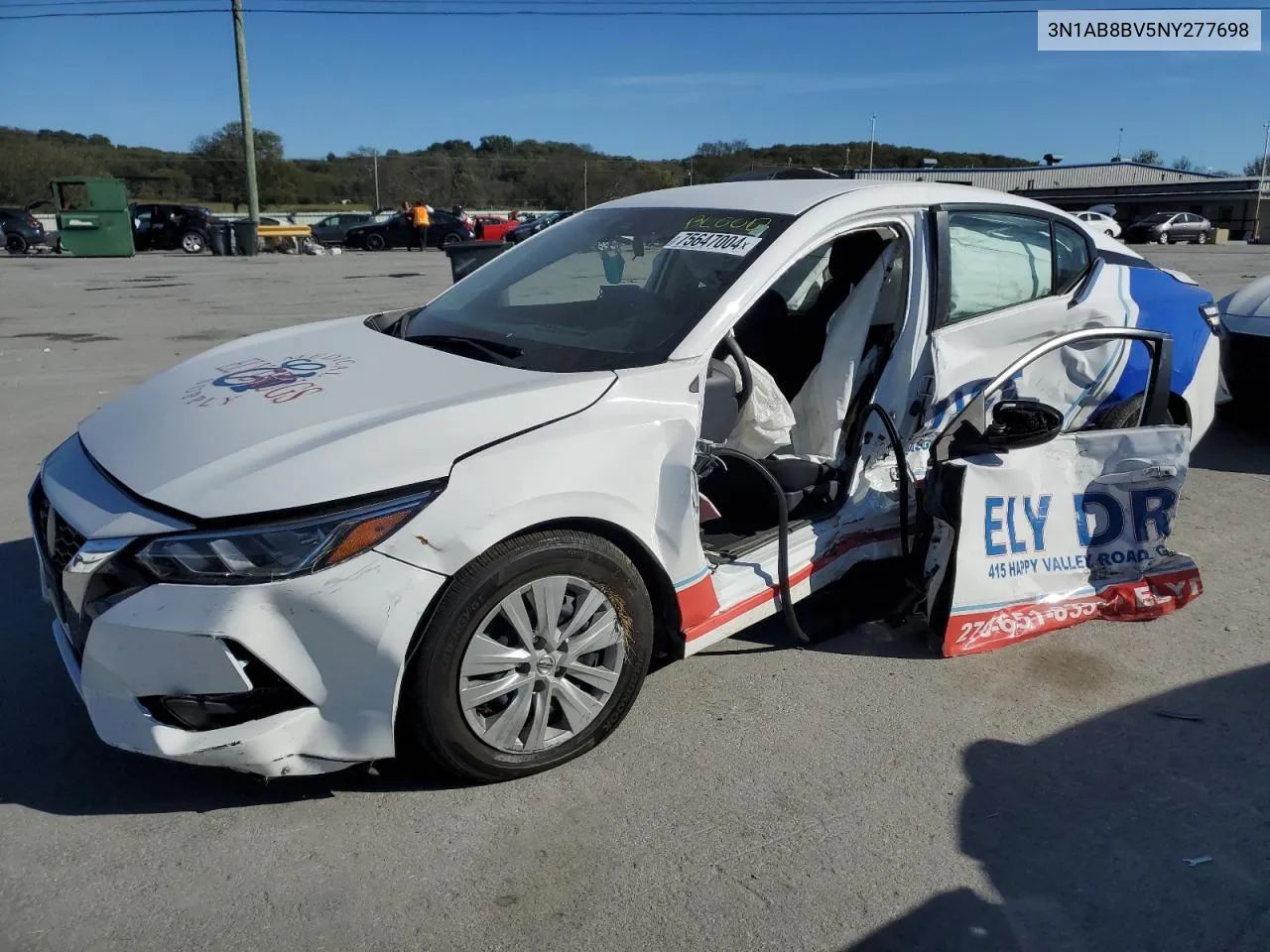 2022 Nissan Sentra S VIN: 3N1AB8BV5NY277698 Lot: 75647004