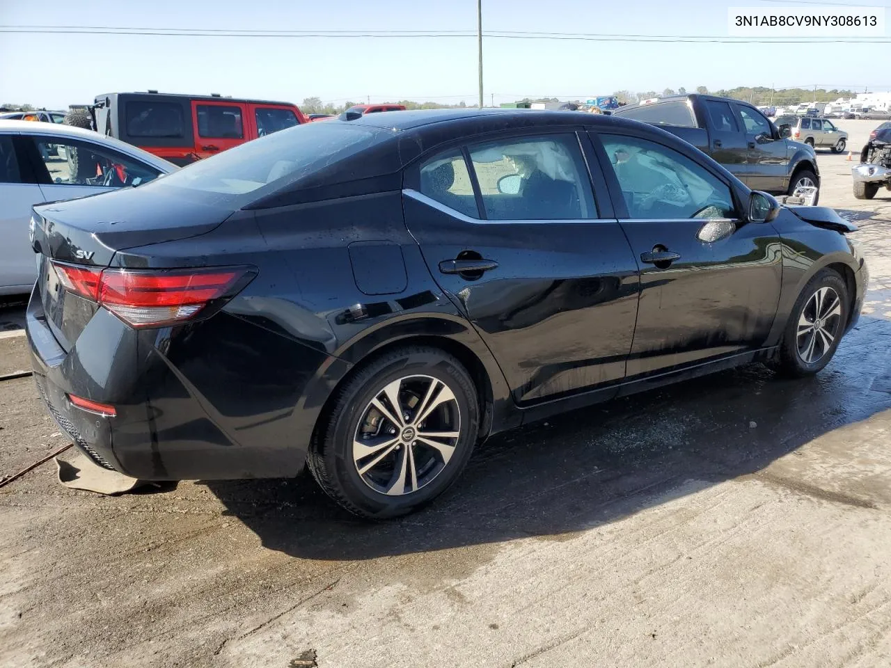 2022 Nissan Sentra Sv VIN: 3N1AB8CV9NY308613 Lot: 75708644