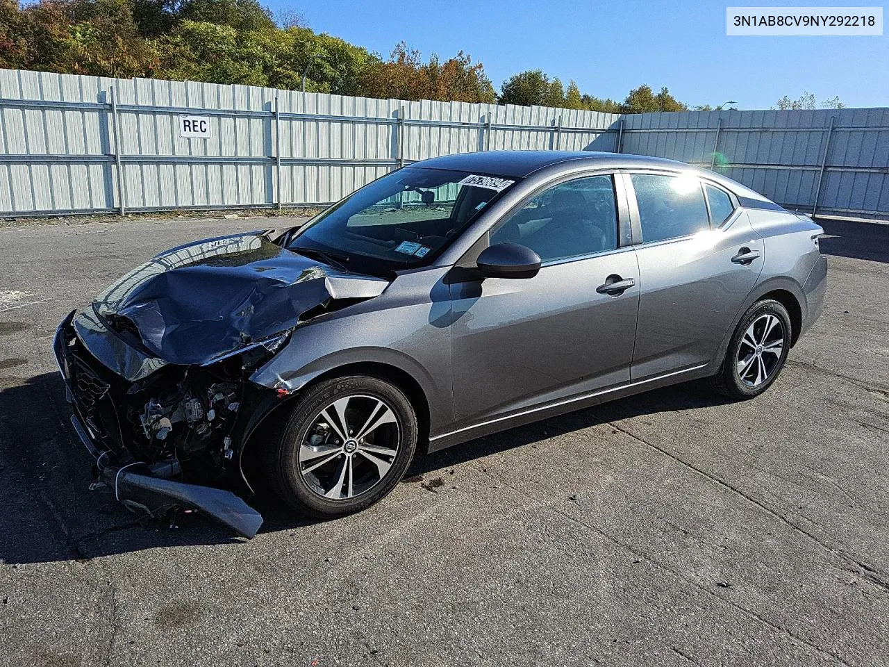 2022 Nissan Sentra Sv VIN: 3N1AB8CV9NY292218 Lot: 75796894