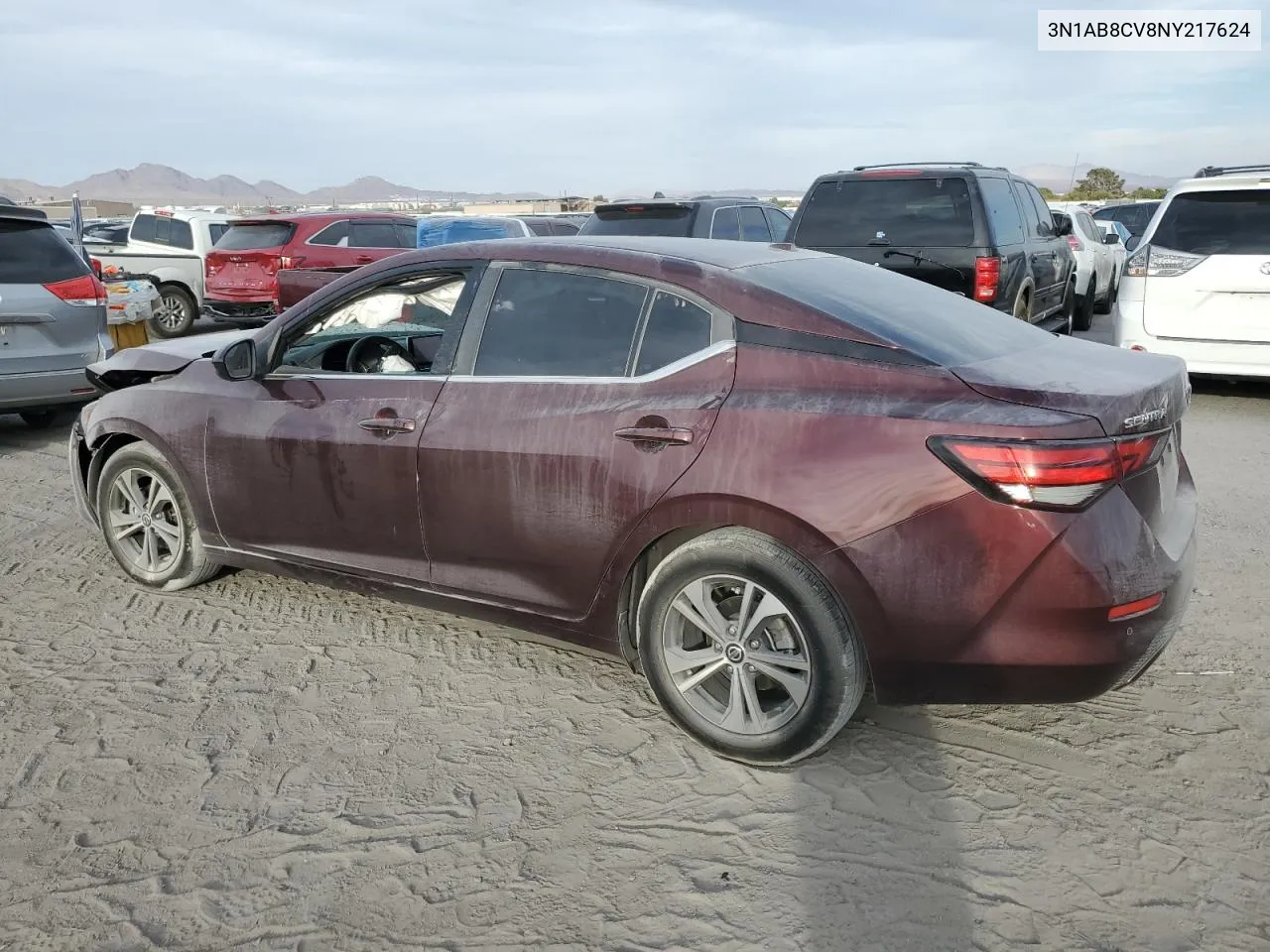 2022 Nissan Sentra Sv VIN: 3N1AB8CV8NY217624 Lot: 75901884