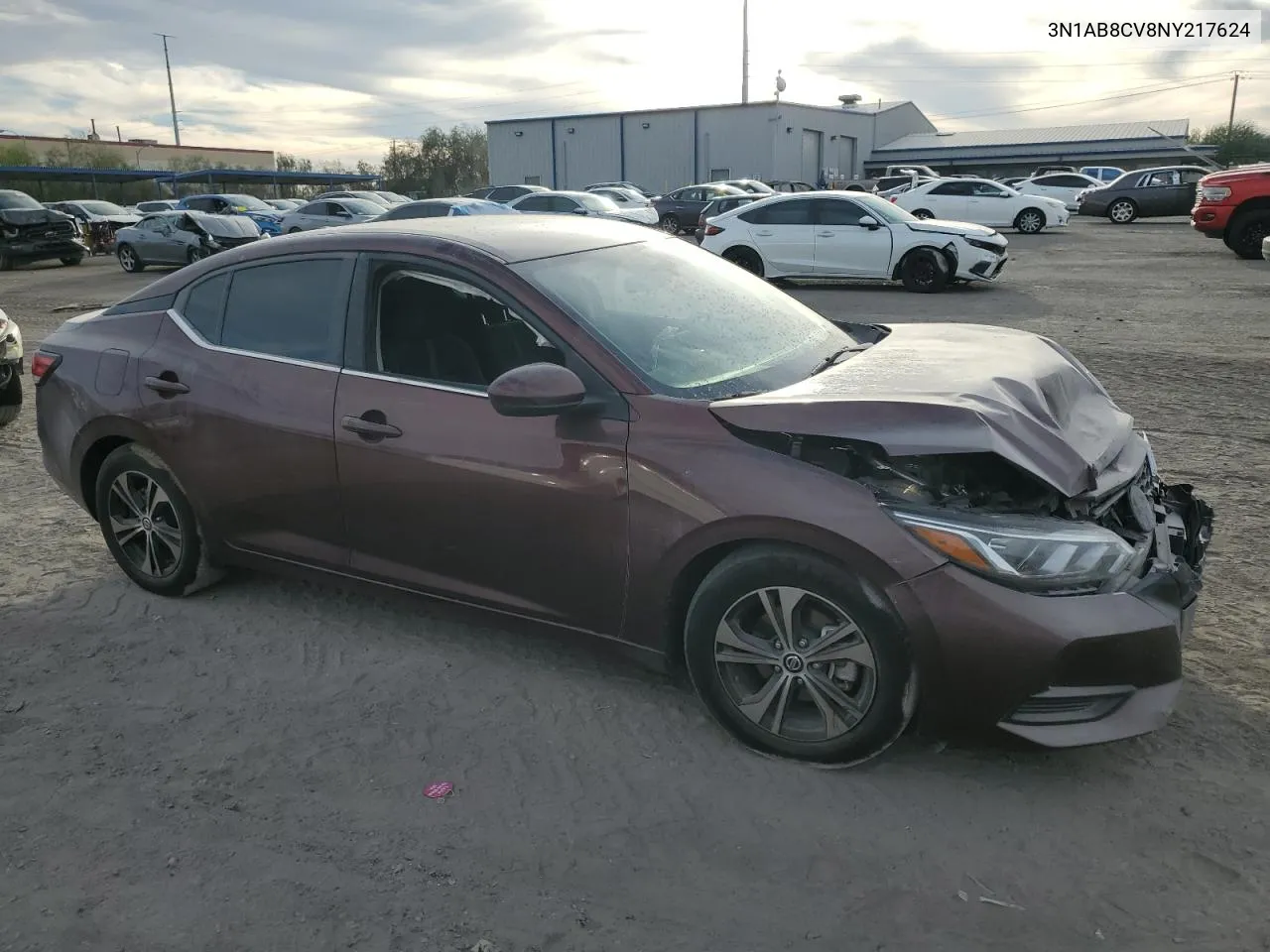 2022 Nissan Sentra Sv VIN: 3N1AB8CV8NY217624 Lot: 75901884