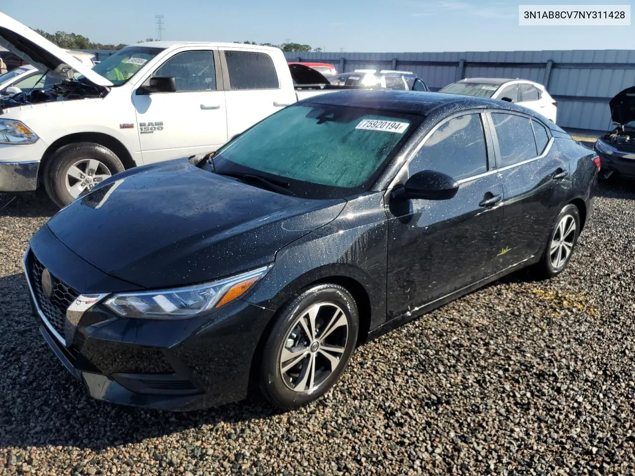 3N1AB8CV7NY311428 2022 Nissan Sentra Sv