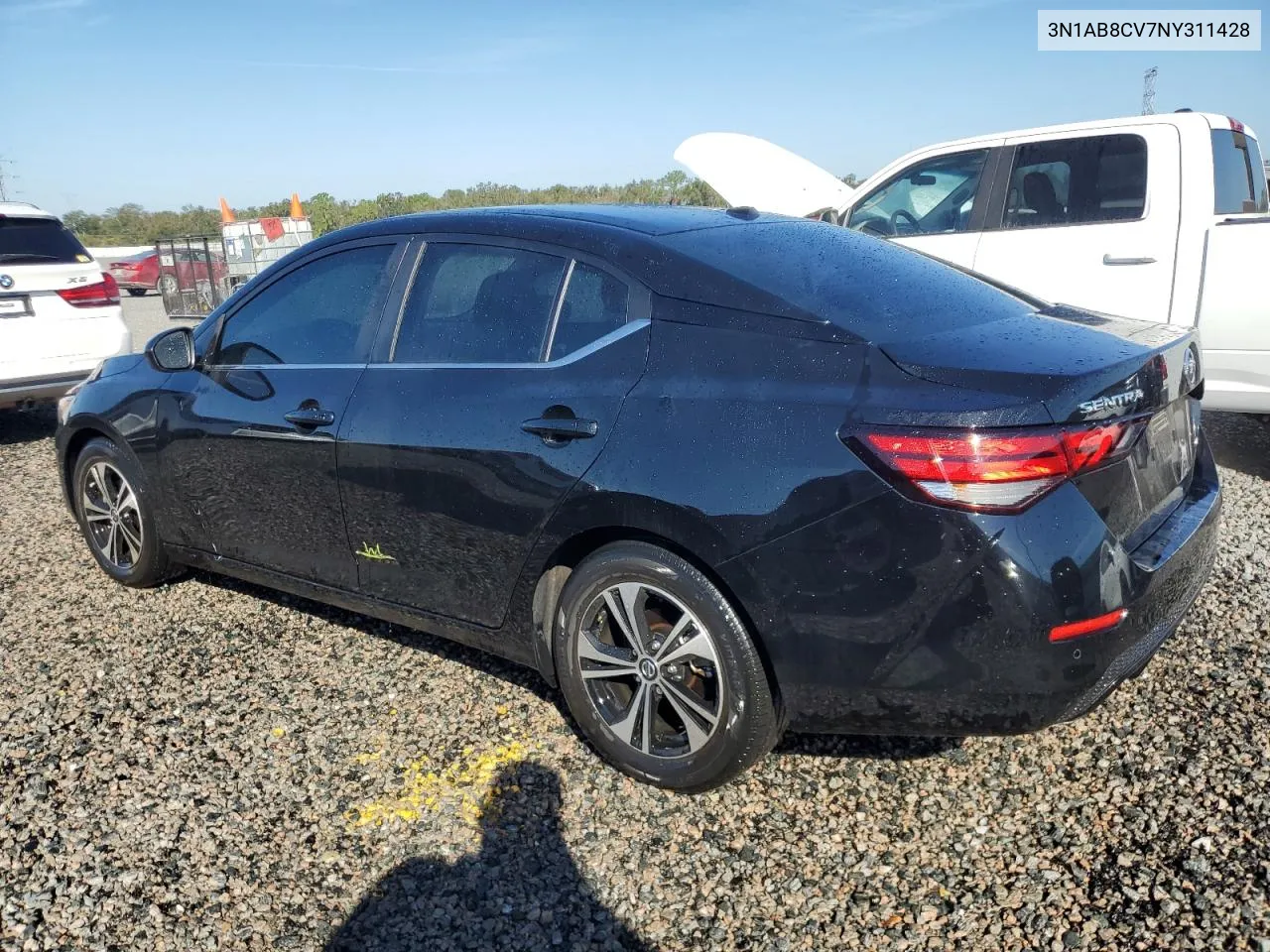 2022 Nissan Sentra Sv VIN: 3N1AB8CV7NY311428 Lot: 75920194