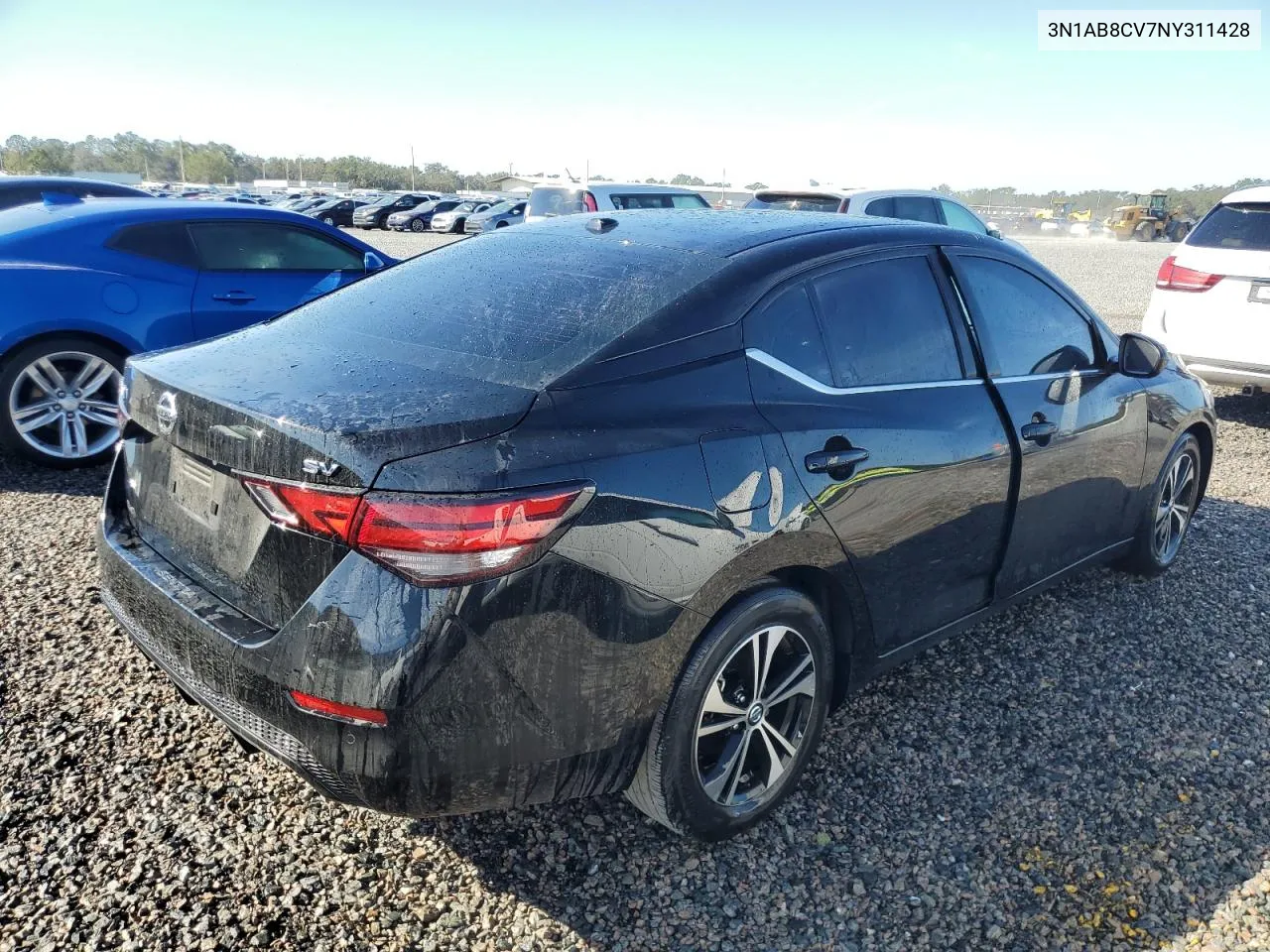 3N1AB8CV7NY311428 2022 Nissan Sentra Sv