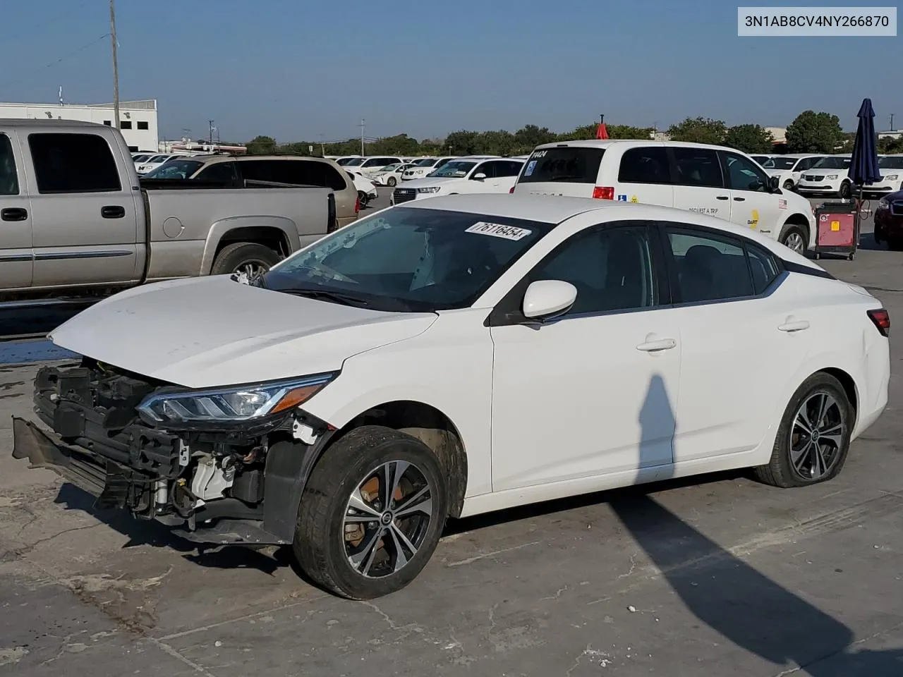 2022 Nissan Sentra Sv VIN: 3N1AB8CV4NY266870 Lot: 76116454