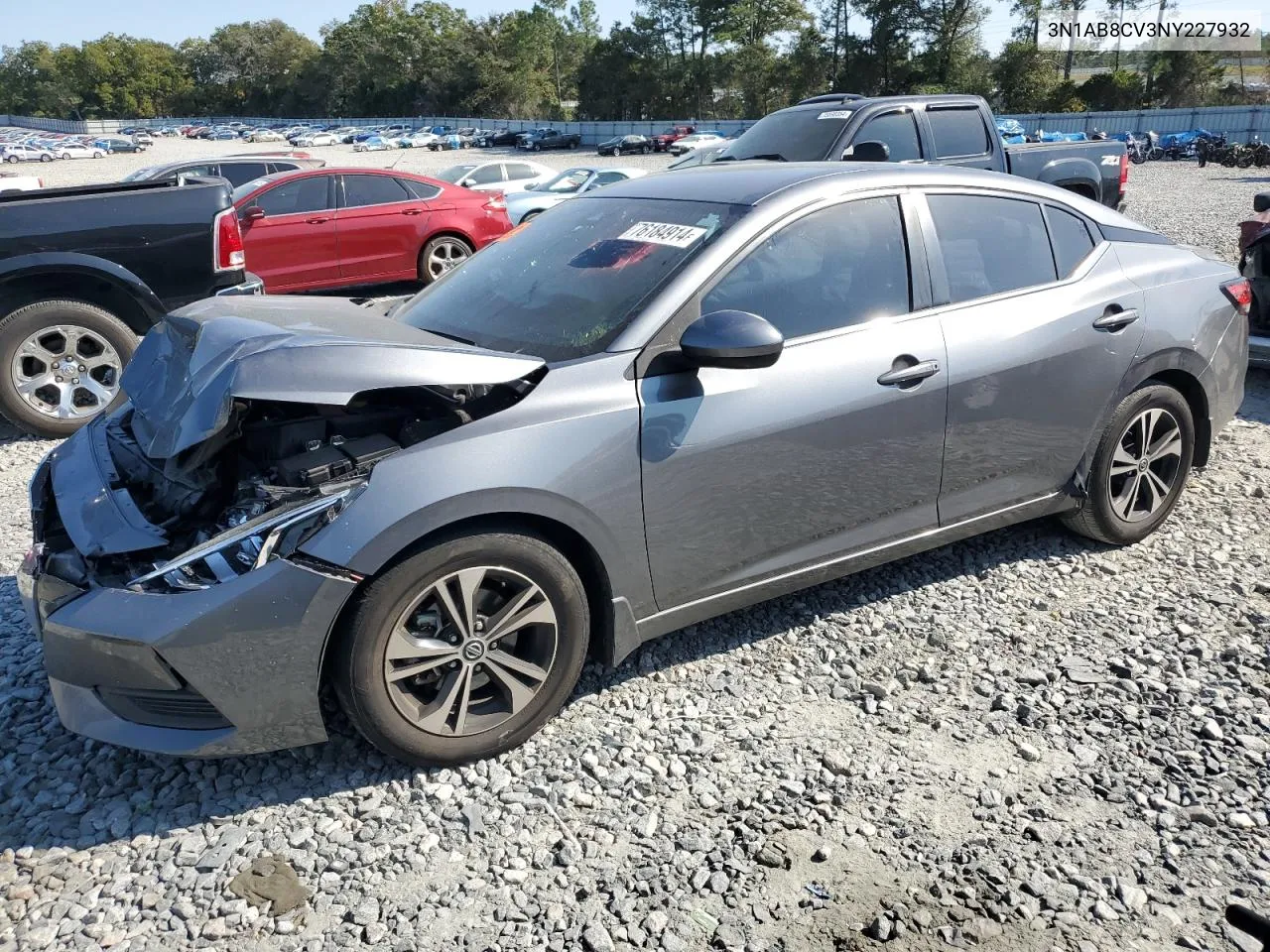 2022 Nissan Sentra Sv VIN: 3N1AB8CV3NY227932 Lot: 76184914