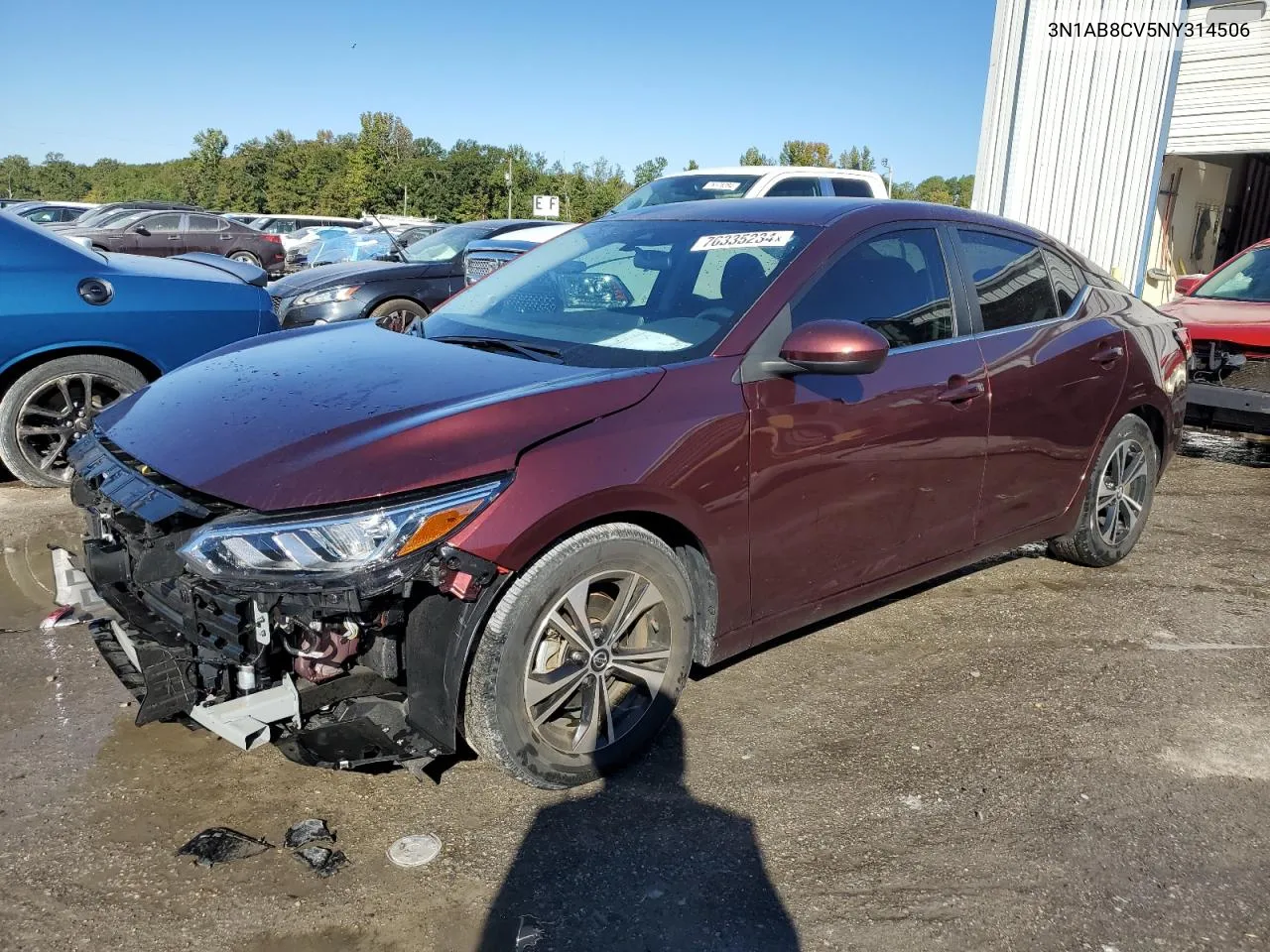 2022 Nissan Sentra Sv VIN: 3N1AB8CV5NY314506 Lot: 76335234