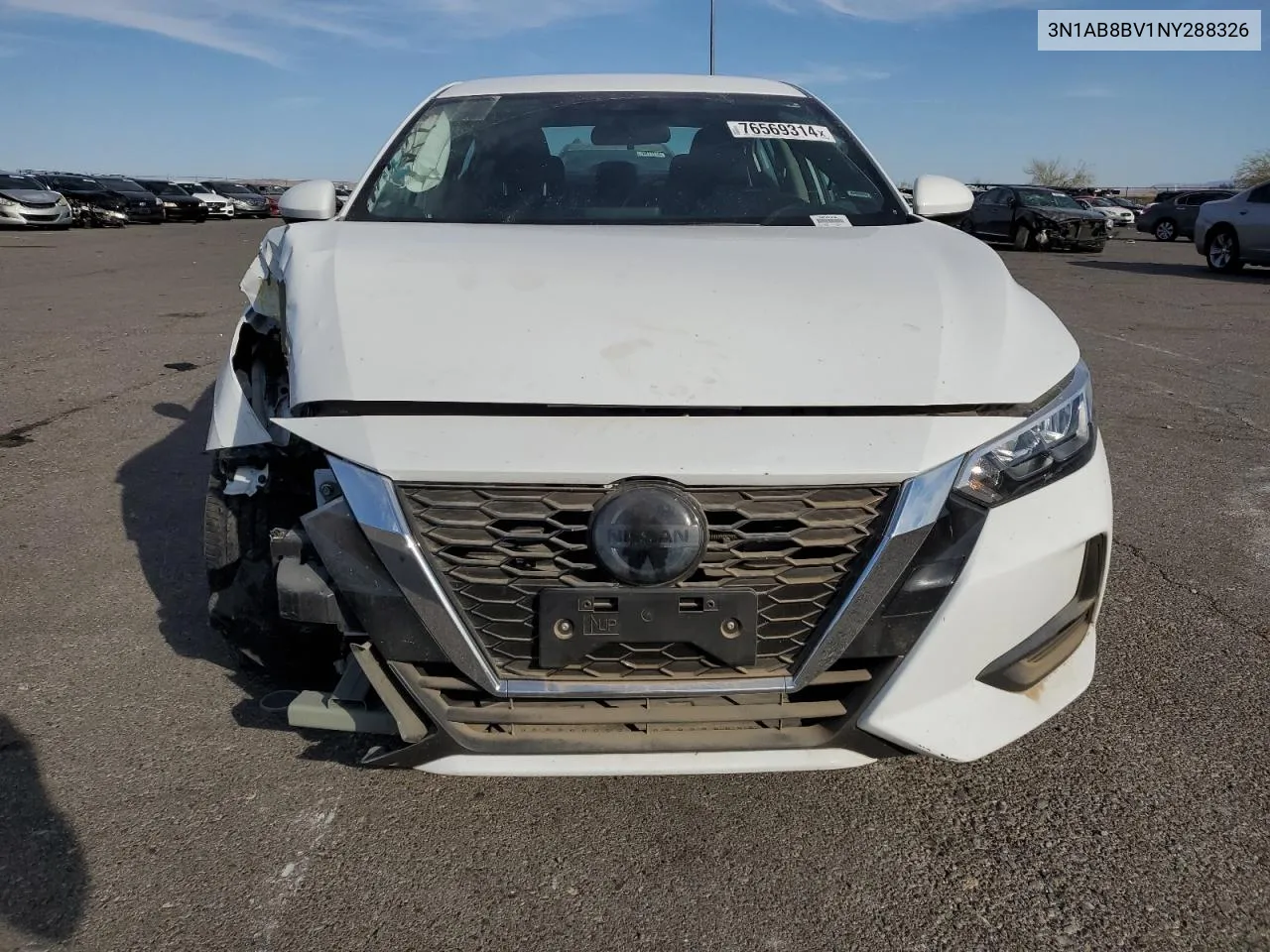 2022 Nissan Sentra S VIN: 3N1AB8BV1NY288326 Lot: 76569314