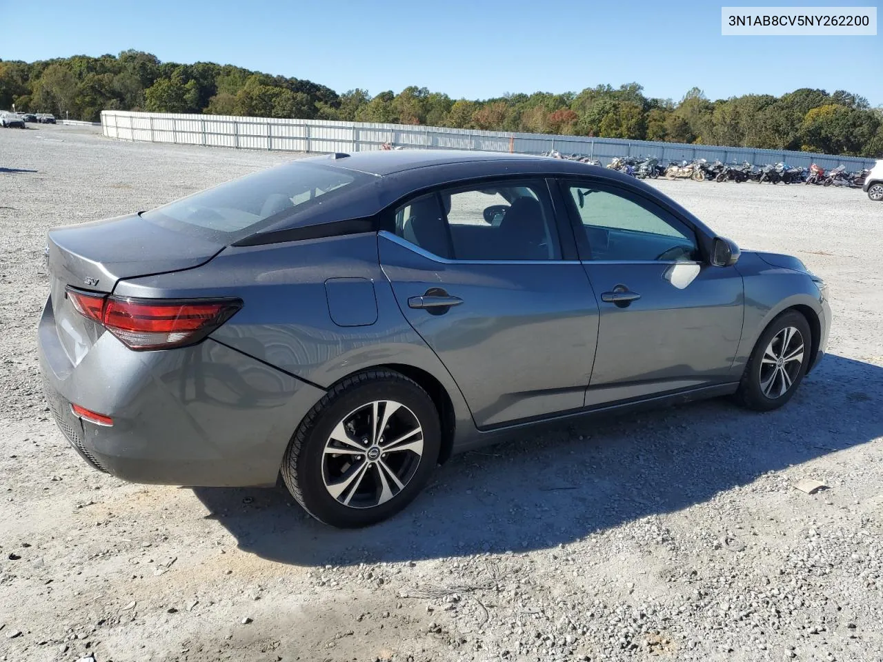 2022 Nissan Sentra Sv VIN: 3N1AB8CV5NY262200 Lot: 76596394