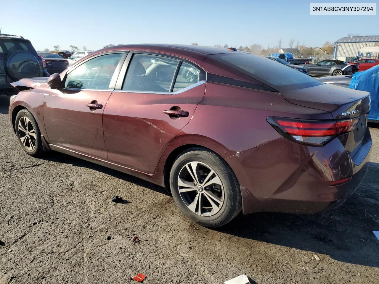 2022 Nissan Sentra Sv VIN: 3N1AB8CV3NY307294 Lot: 77163724