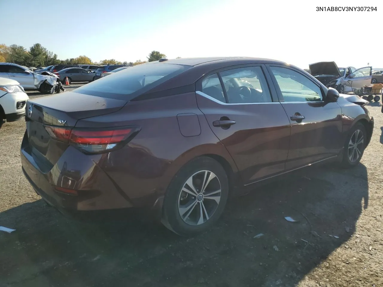 2022 Nissan Sentra Sv VIN: 3N1AB8CV3NY307294 Lot: 77163724