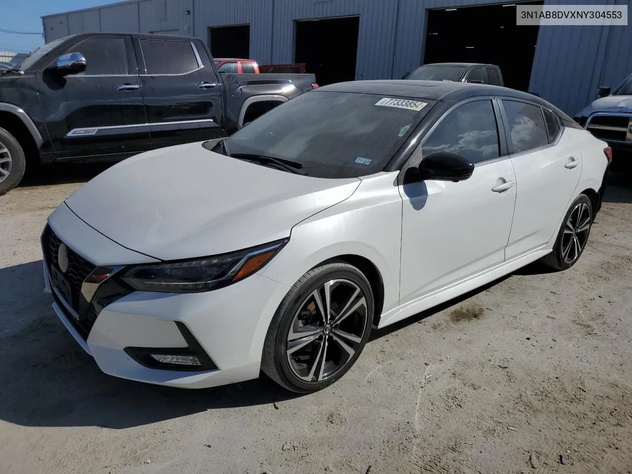 2022 Nissan Sentra Sr VIN: 3N1AB8DVXNY304553 Lot: 77333854